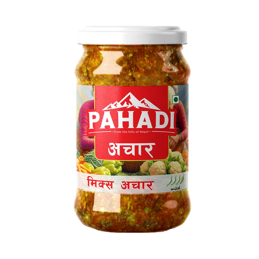 Pahadi Mix Veg Achar 380GM- Glass Jar
