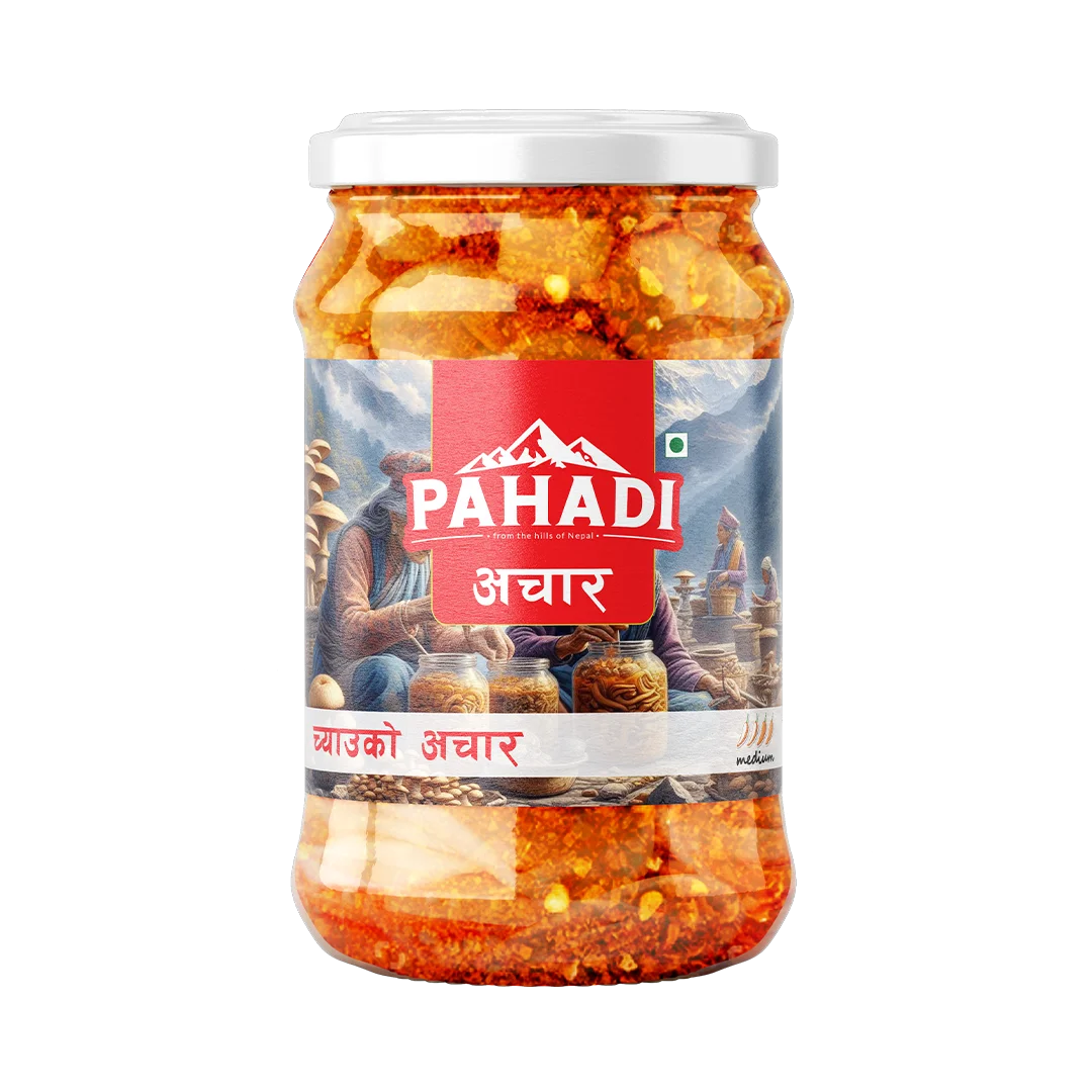 Pahadi Mushroom Achar 200GM-Glass Jar