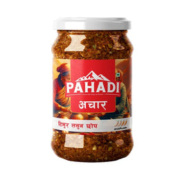 Pahadi Timur Lasun Chop Achar 200GM-Glass Jar