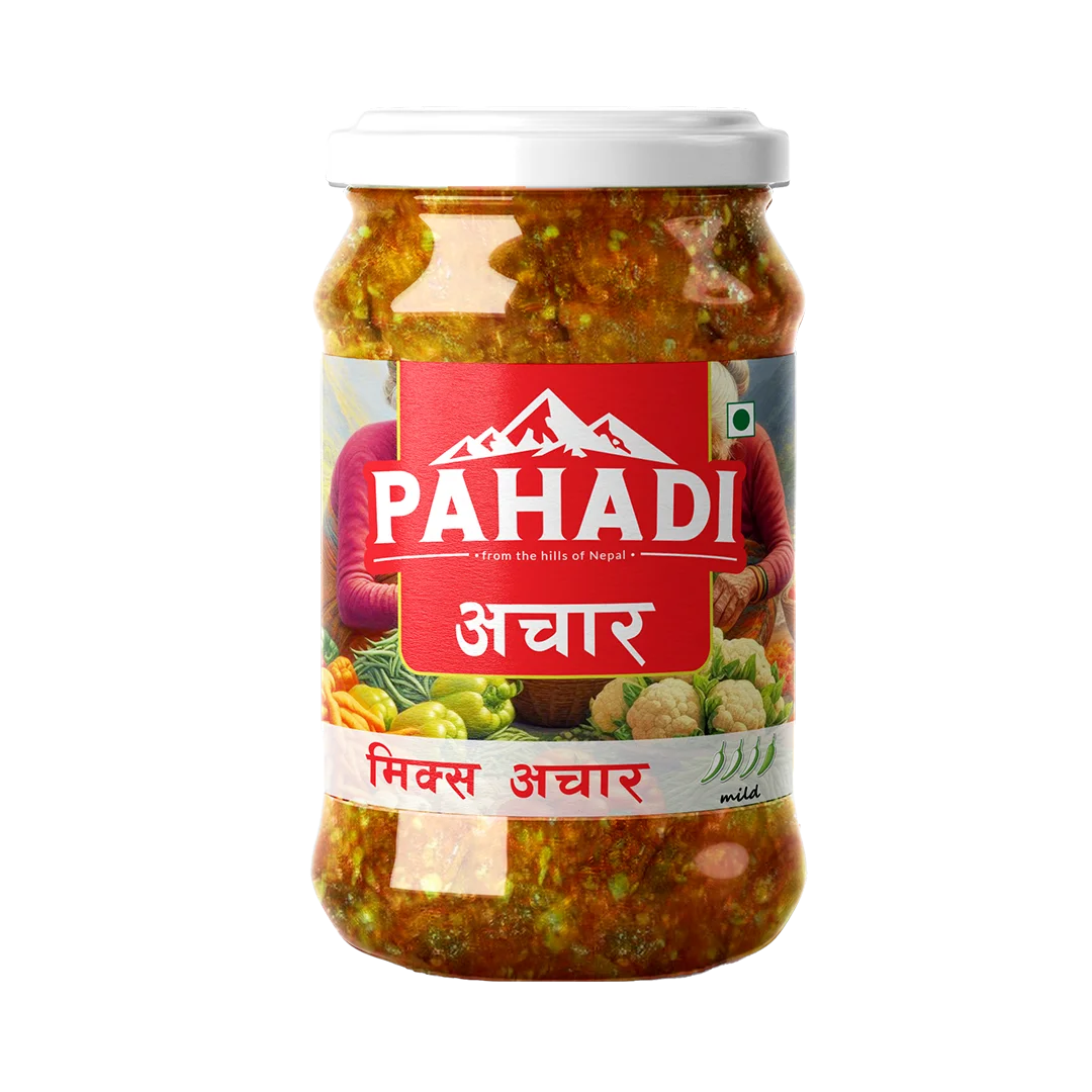 Pahadi Mix Veg Achar 380GM- Glass Jar