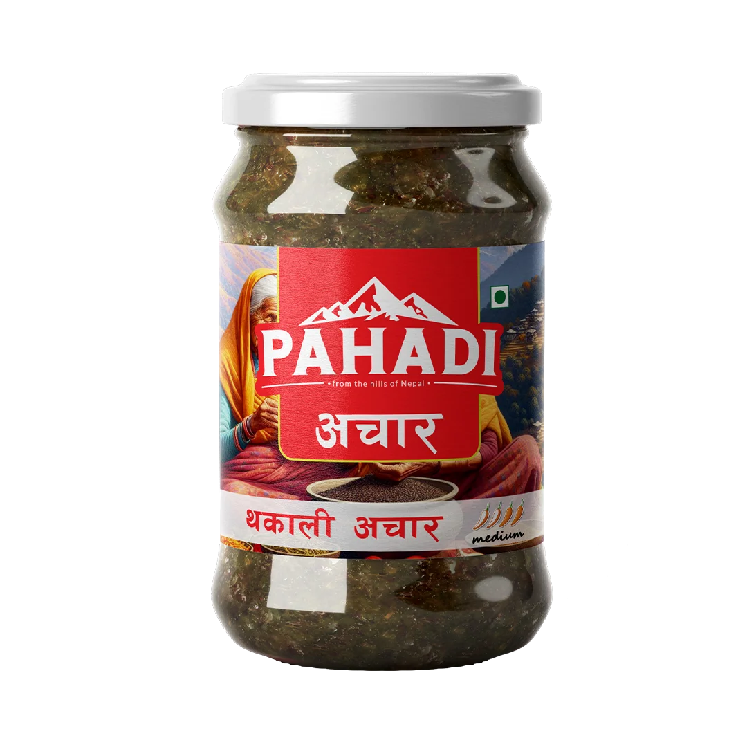 Pahadi Thakali Gundruk Achar 200GM-Glass Jar
