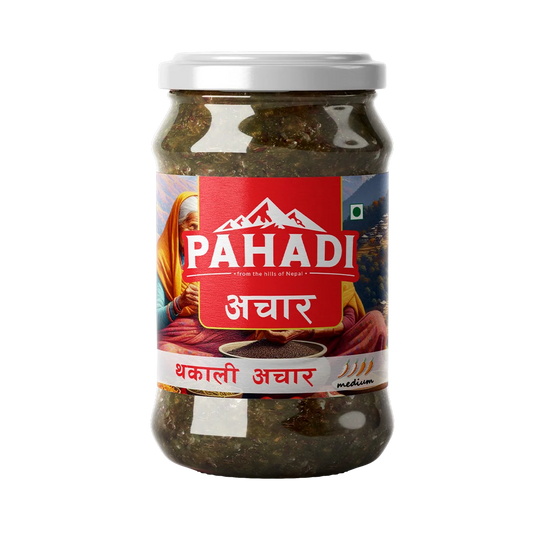 Pahadi Thakali Gundruk Achar 200GM-Glass Jar