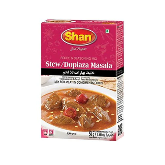 SHAN Dopiaza Stew Masala 50gm Bx_12 VishalBazar