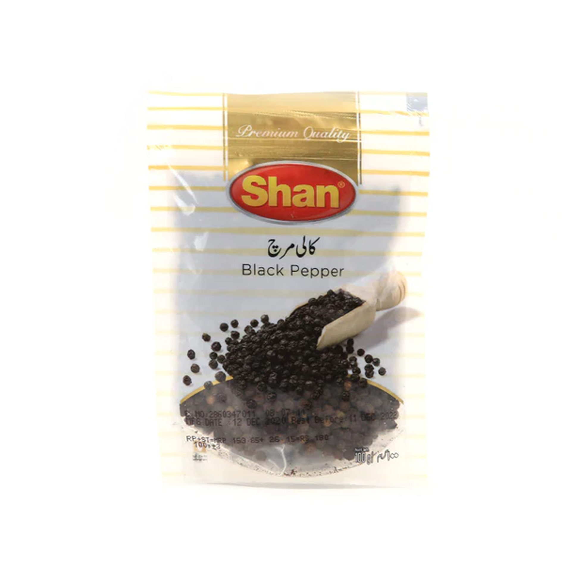 SHAN (St/up) Black Pepper Whole 100gm Bx_24 VishalBazar